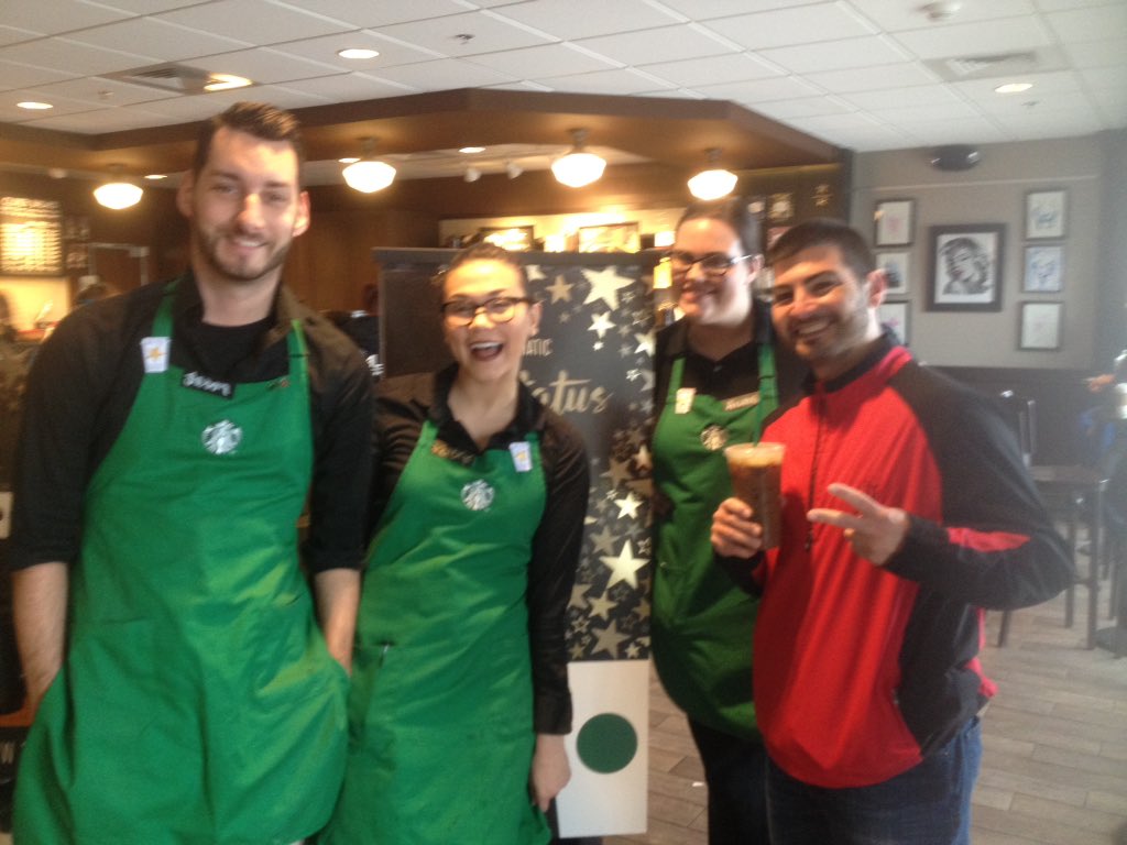 BobsBoxer's tweet photo. Alex, Aileen and Jason with Dakota Registered SBUX Customer! #sbuxne @JasonLadeira https://t.co/pii72u8Wqv