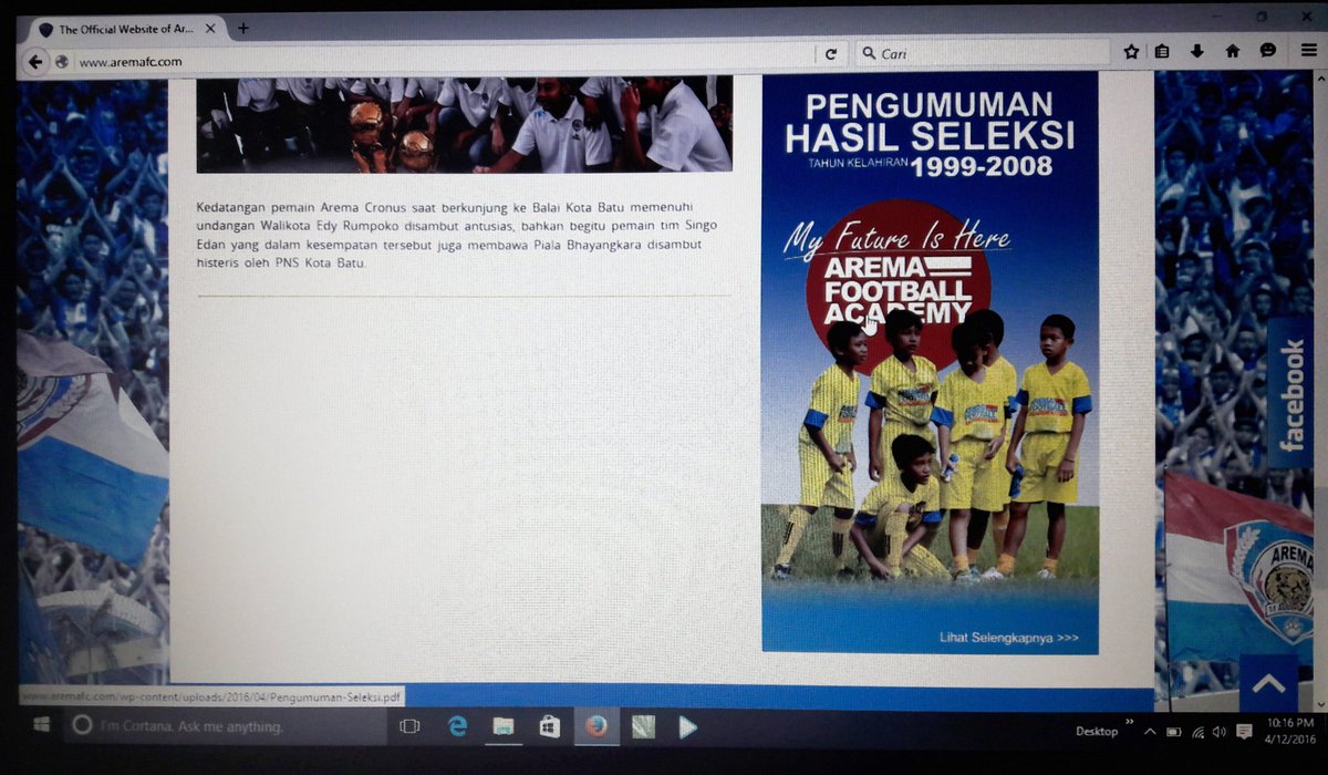 akademi_arema's tweet photo. utk mengetahui hasil seleksi akademi minggu, 10 april '16...klik gbr pjok kanan bawah d web https://t.co/1wbOZPx4r6 https://t.co/LoRPFFT1FN