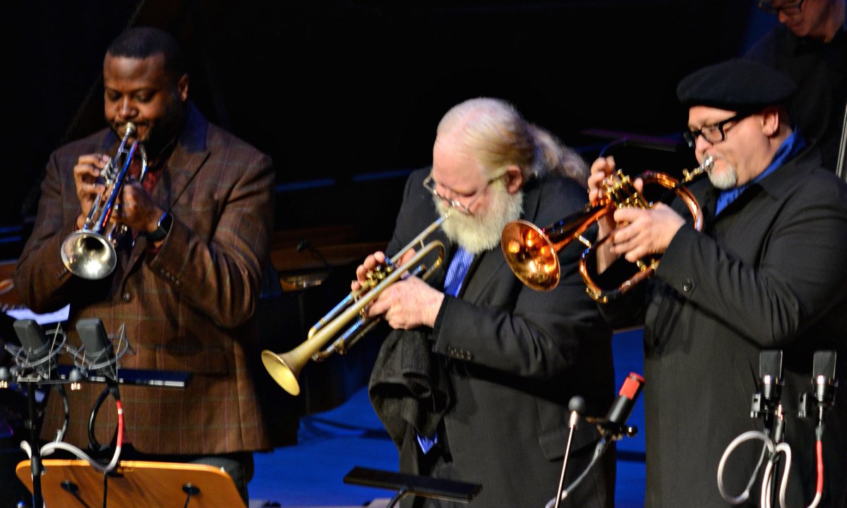 DmitriMatheny's tweet photo. Thrilling to meet @sjonesjazz and #RonStout in OC. So much to learn from these brass brothers! | photo by M. Oletta https://t.co/EFeF78YHAx