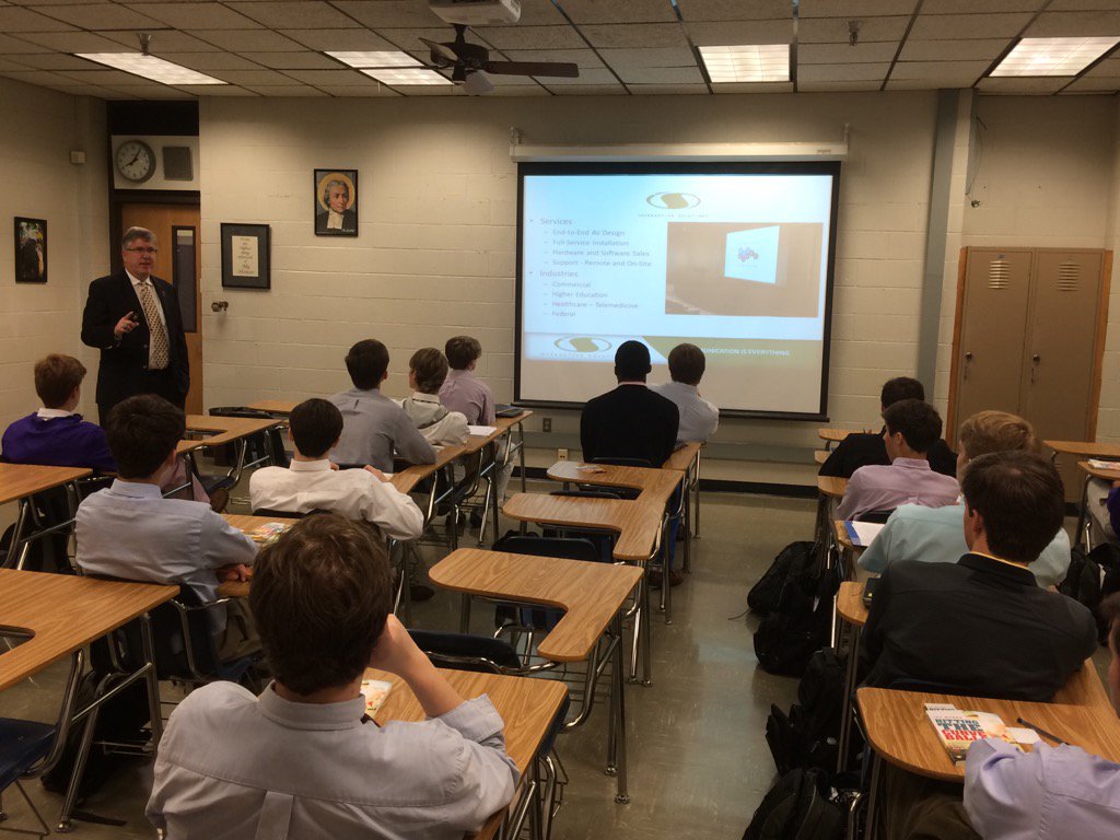 jbmyers's tweet photo. Lots of fun presenting the highs and lows of entrepreneurship @CBHSMemphis this morning. Great students! #cbhsalumni https://t.co/y0K91sSELX
