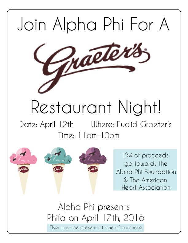Don't forget to get ice cream and spirit points tonight at Graeter's! 🍦