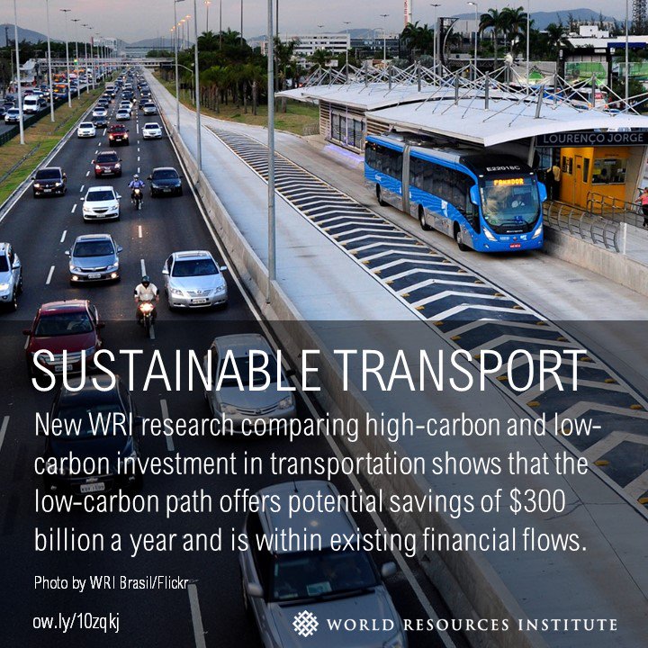 WorldResources's tweet photo. Sustainable transport investment could save $300 billion/year w/in existing financial flows https://t.co/iiu4xIZzaz https://t.co/er2VVwuLDt