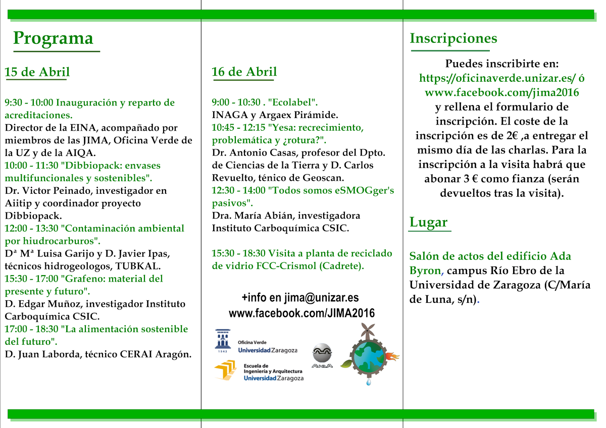 jornadasjima's tweet photo. Mañana comezamos las JIMA 2016 con un programa a la altura! https://t.co/tAaGKAmHQf