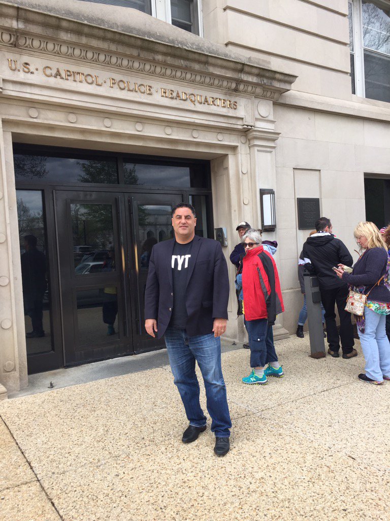 cenkuygur's tweet photo. Now paying my fine at Capitol Police Headquarters. #DemocracySpring Then at the back of the line. https://t.co/vWO0PkWAGw