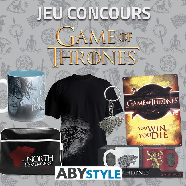 game_of_thrones's tweet photo. Concours : Des produits dérivés Games of Thrones à gagner avec ABYstyle https://t.co/YuDaiDfiUt  #jeuconcours #GoT https://t.co/nJ7iyJ7ttS