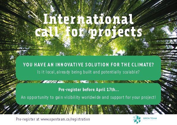 OpenTeamTweet's tweet image. You have a local #citizensolution to solve #climatechange? Our #callforproject is for you! openteam.co/registration