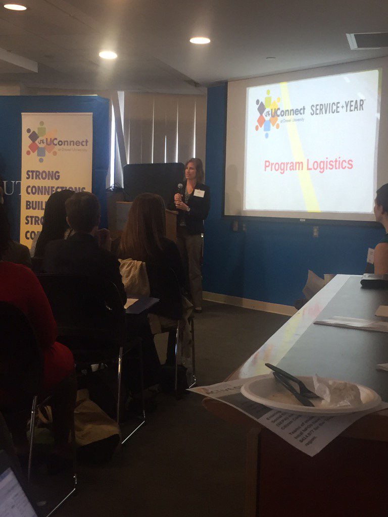 ServiceYear's tweet photo. .@DrexelUniv's @LindyCenter presents their idea for students participating in a #serviceyear at #SYHigherEd https://t.co/I5P3o20lwr