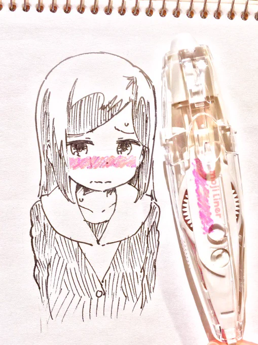 新しい文具買ったテストに落書き 
