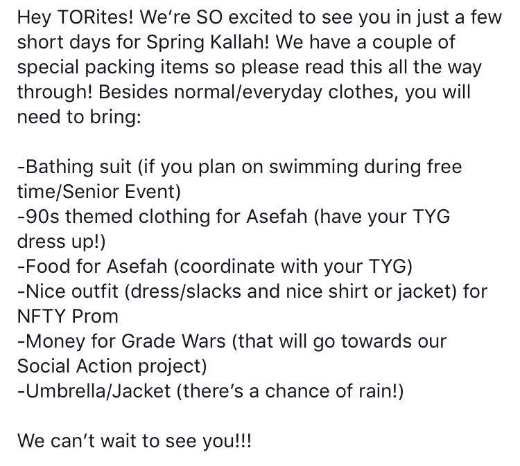 TOR_President's tweet photo. SPECIAL PACKING LIST https://t.co/FE1VBZ63QW