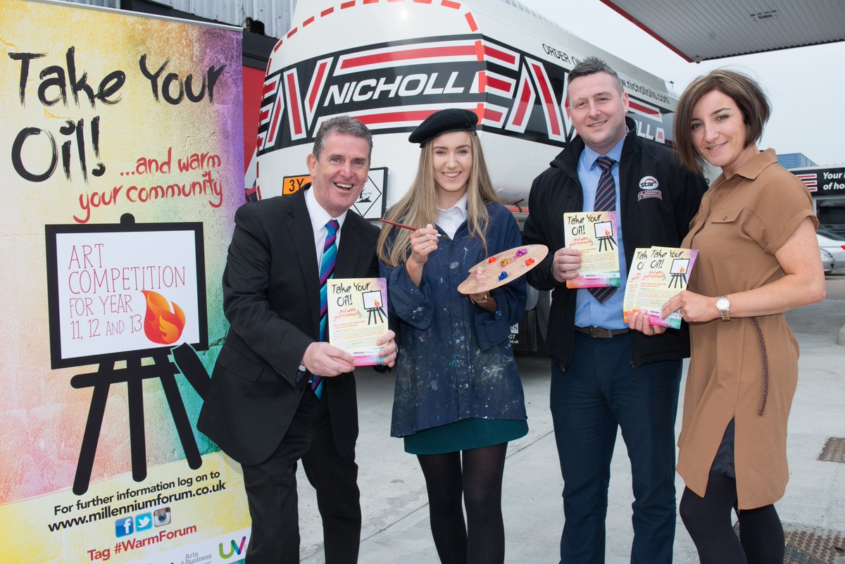MillenniumForum's tweet photo. Schools! Enter our Take Your Oil! competition w/ @NichollOils &amp; @arts_businessni https://t.co/i2ZdYmtOOH #WarmForum https://t.co/rYdcyQKta8