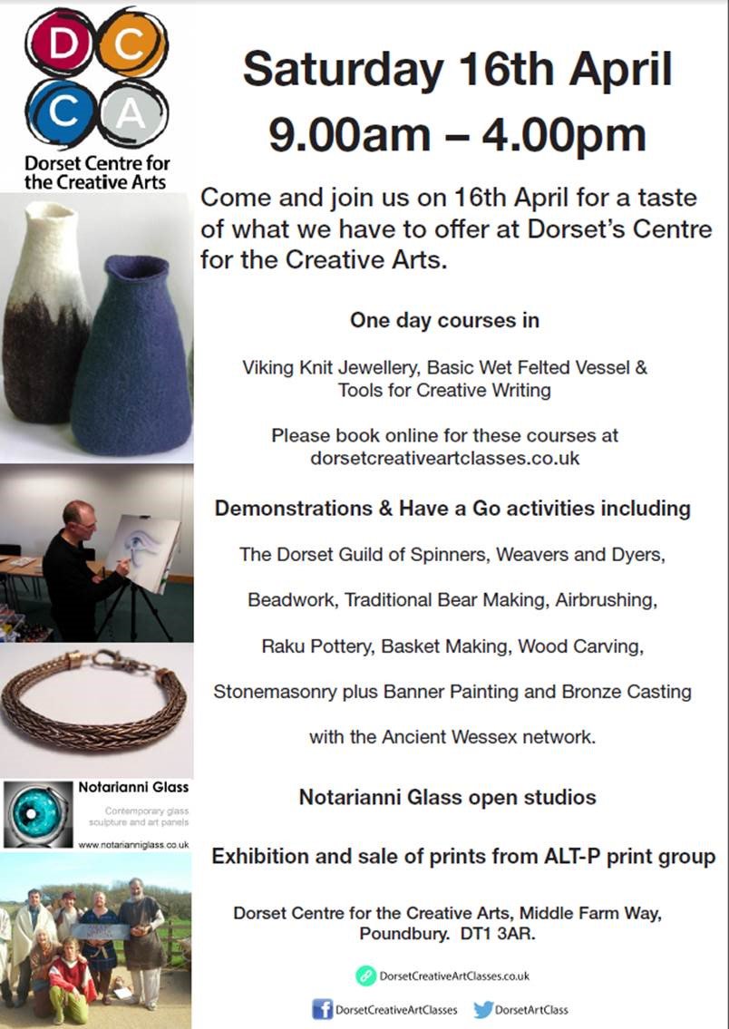 DorsetArtClass's tweet photo. Open Studios Sat Apr 16th 9-4 https://t.co/TNvYLG4b5g 1 day courses, demos, exhibitions @Notarianniglass + Alt-P https://t.co/C4PusPyDwS