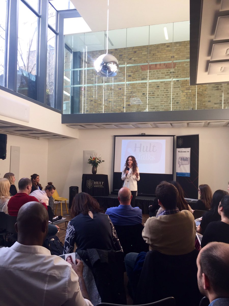 HultTalksLondon's tweet photo. Current MBA student, Olga Stepanets, talking about the price of success #HultTalks @HultLondon https://t.co/QefNnN3uNh