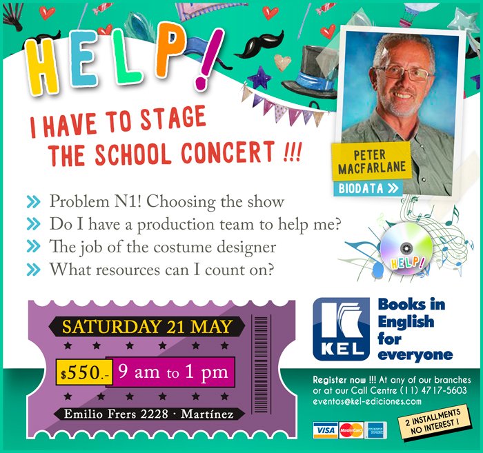 KelEdiciones's tweet image. #HELP !  🎭  Course with #PeterMacfarlane 
Sábado 21/5 en #Frers
Informes e inscripción: eventos@kel-ediciones.com