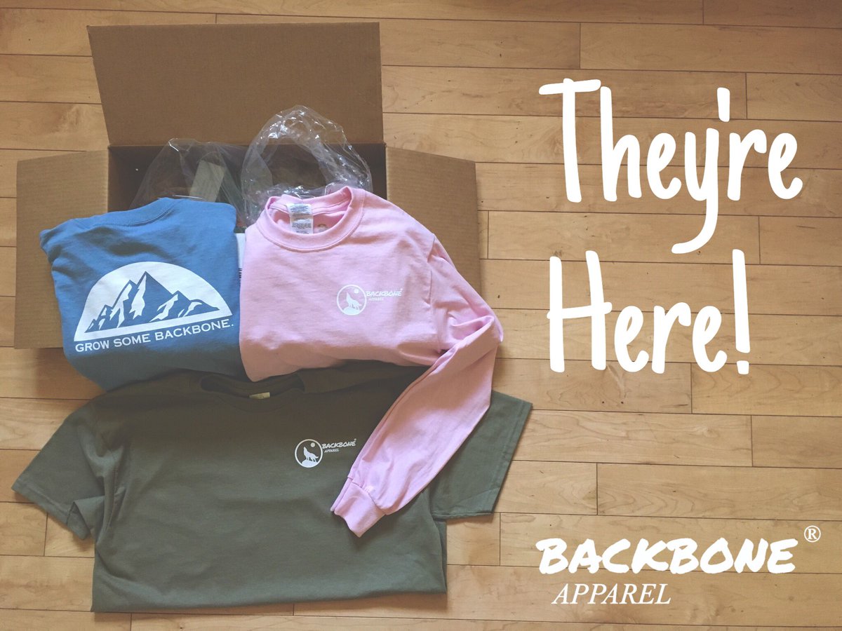 ApparelBackbone's tweet photo. First wave of shirts finally arrived! Keep looking out for how you can get one for yourself!
#GrowSomeBackbone https://t.co/An6KiD7gxN