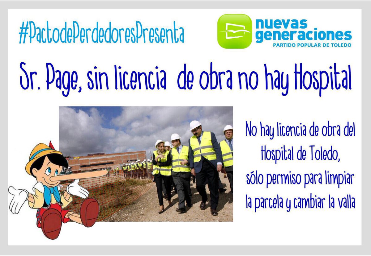 nnggtoledo's tweet photo. #PactoDePerdedoresPresenta Sr. Page, Sin licencia de obra no hay Hospital. #PageRules #OutofLaw https://t.co/6DoAeIRs6Y