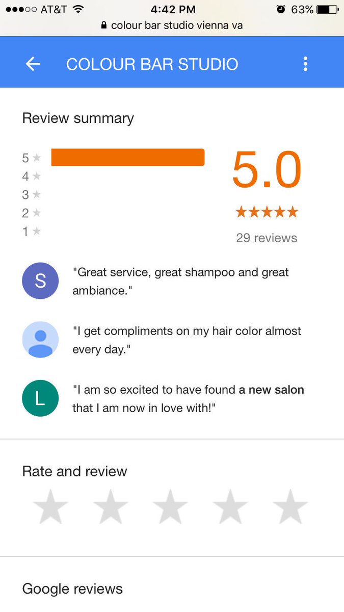 ColourBarStudio's tweet photo. We love hearing from our guests on #Google,#Yelp & #DemandForce! #5starreviews #BestofDC #Tysons #NoVa #DMV #DCSalon https://t.co/Hy15welFd4