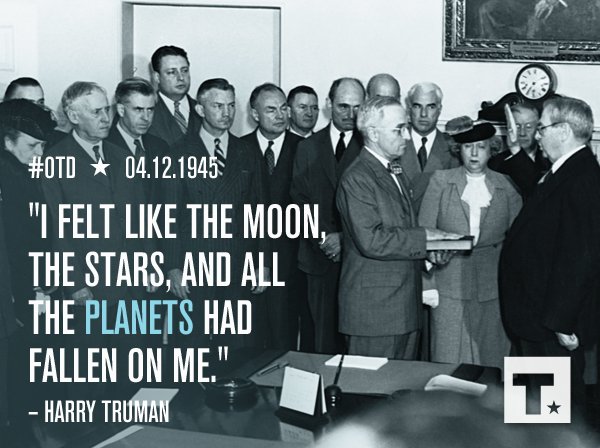 #OTD in 1945 #Truman became president. Explore the  life and career of the 33rd Pres here: bit.ly/25XmmEf