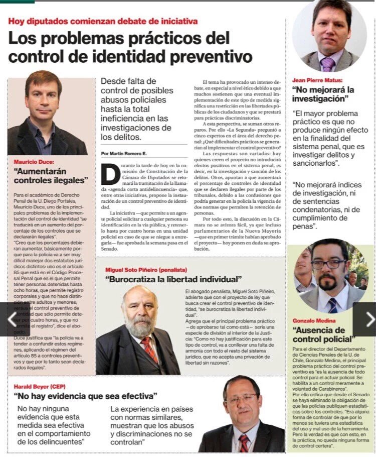 Expertos penalistas señalan problemas del control preventivo de identidad.