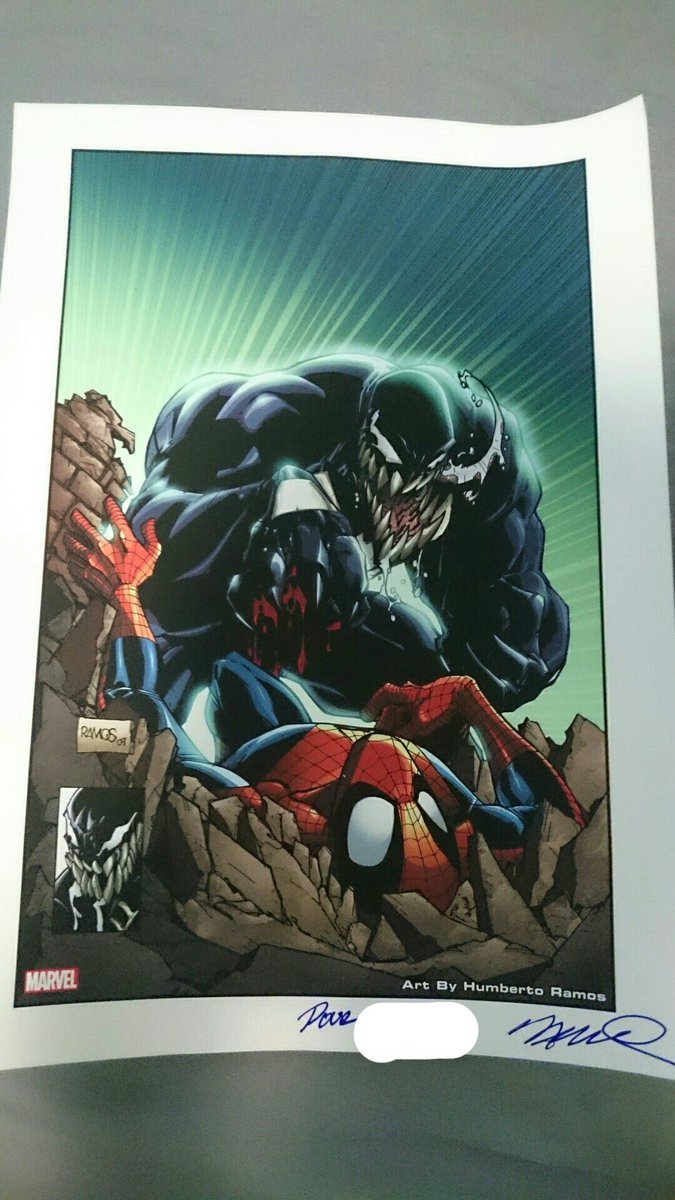 _Nailec's tweet photo. Et voilà mes loots du jour ! :D un print et Civil War dédicacés par Humberto Ramos chez @PulpsBordeaux :D https://t.co/U0AKdrbAOP