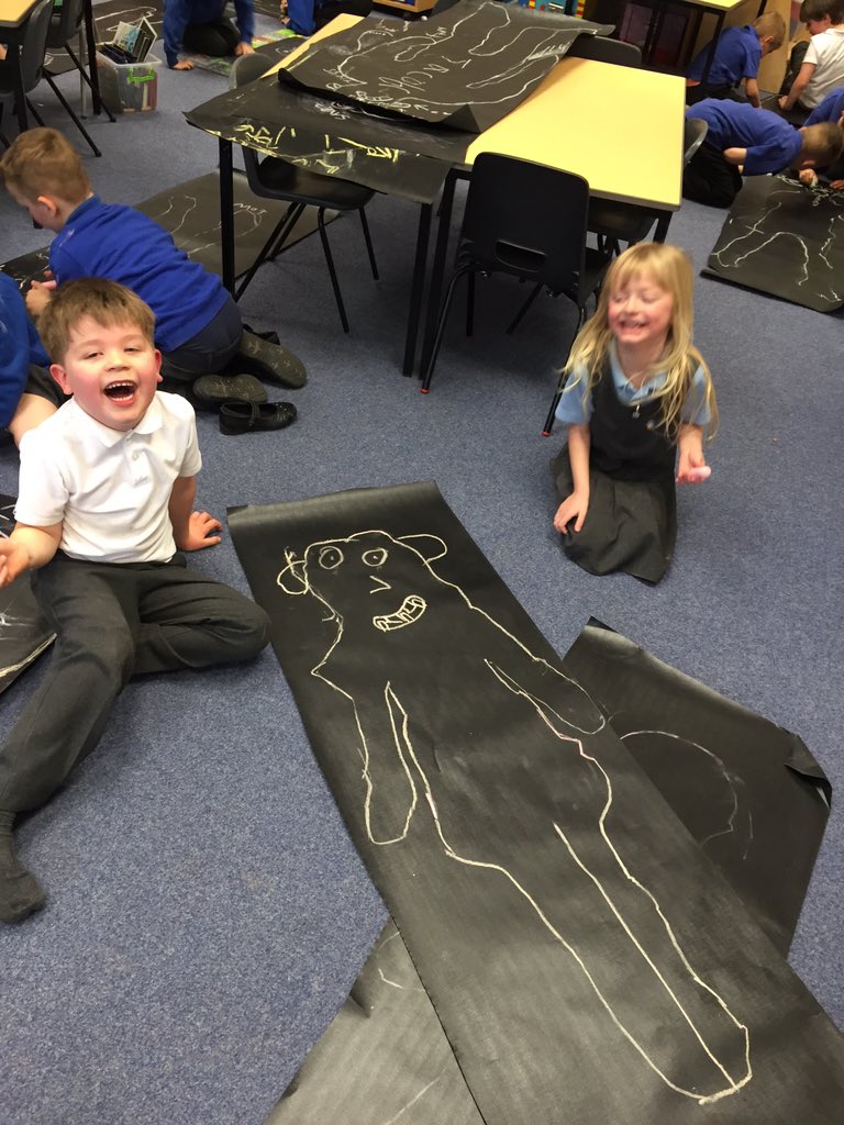 Some of our artists added extra features to our body outlines! #somuchenthusiasm #happychildren