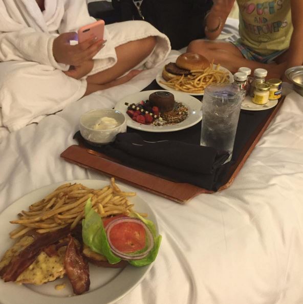 Our guest Pierre, #winning with room service for the whole family. #FamilyTime #QualityTime #QualityEats