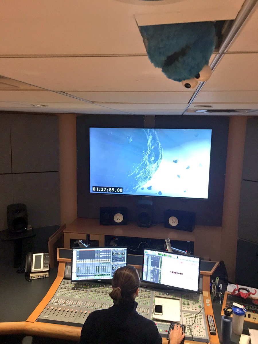 RedMarbleMedia's tweet photo. Mixing our new @ScienceChannel show with help from @hoboaudio and Cookie Monster. https://t.co/tb15me1wNf