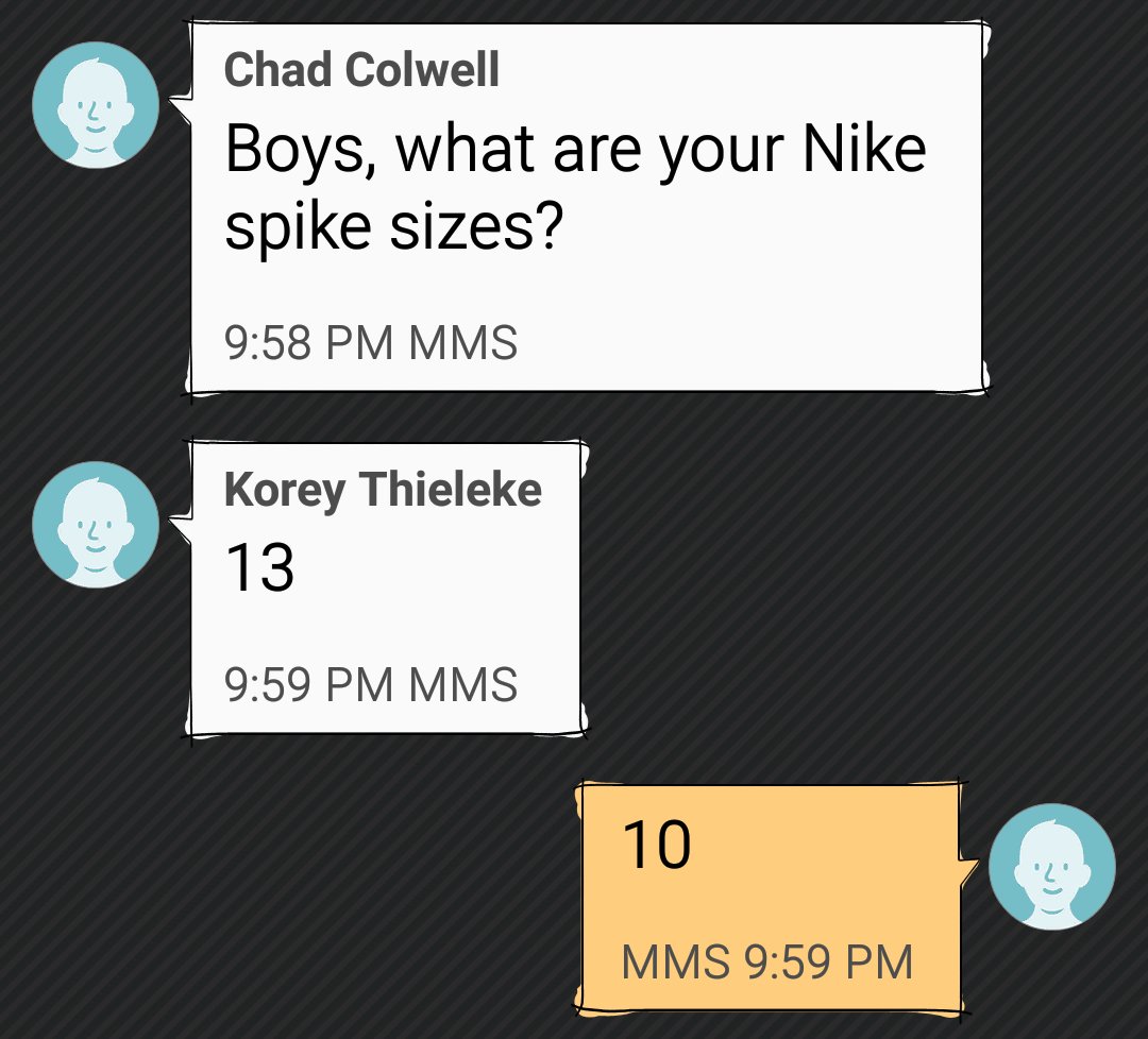 Chance_Tanner's tweet photo. Response time when coach wants something versus when we think hes getting us something ๐ #highperformancewest https://t.co/CGH6L1pHfa