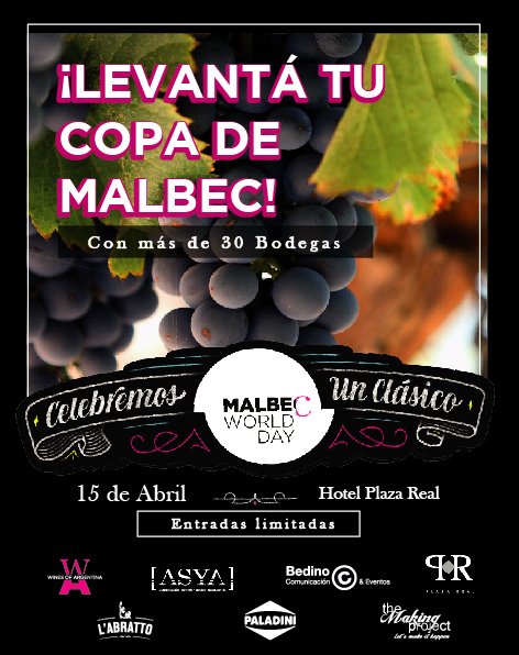 MWDRosario's tweet photo. Este viernes brindamos por el #MalbecWorldDay en #Rosario. Sumate a la #FiestaOficial https://t.co/YtKlXeTxMx https://t.co/k5eSe0SM5T