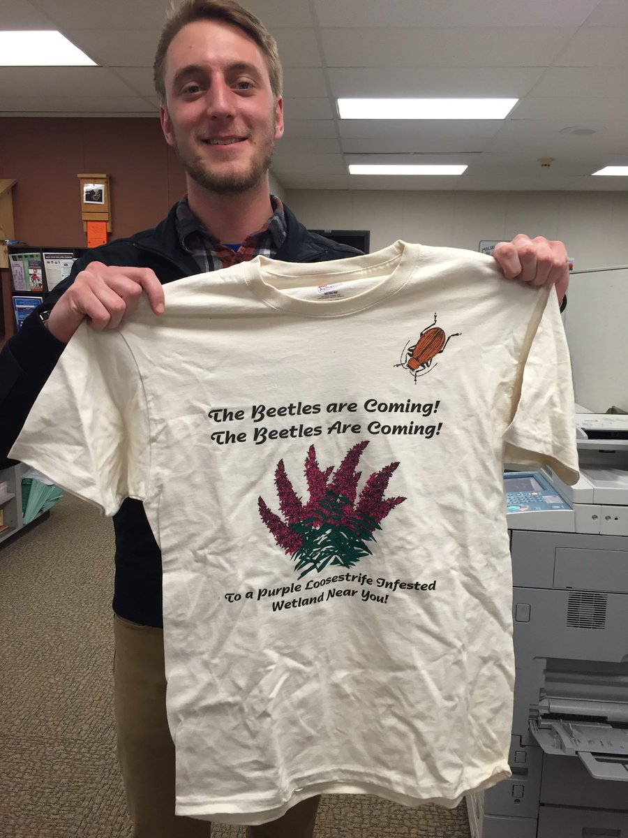 Thanks Brock @WDNR for the purple loosestrife beetle shirt! #conservation #environmentalleadership @WashCo4H @4H