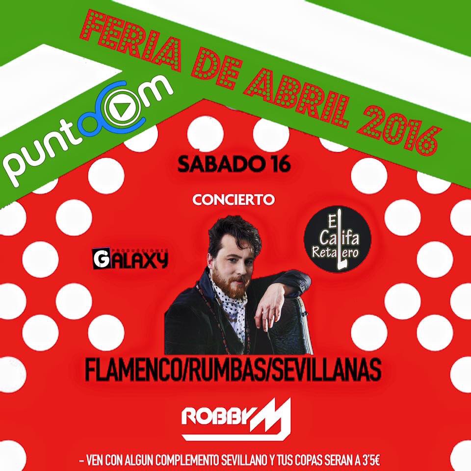 Sab16 #feriadeabril en <a href="/DiscoPuntoCom/">Disco PuntoCom</a> con <a href="/CALIFARETALERO/">EL CALIFA RETALERO</a> desde #telecinco gira nacional 2016! Os esperamos!