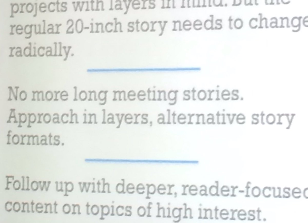 "Every editor says 'We don't do meeting stories...' Then I go online &amp; see meeting stories" #futureofnews