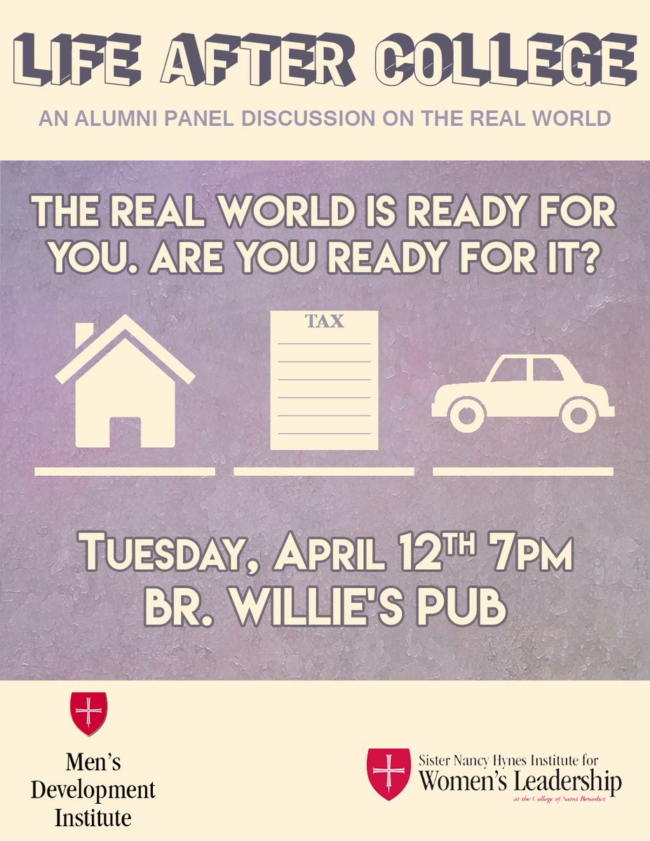 MDISJU's tweet photo. Join @HuddaOmar, @andrew_hovel, and more @CSBSJU alumni TONIGHT at 7pm for #LifeAfterCollege https://t.co/3V3Q5lO9Bg https://t.co/rz5XyvFgOK