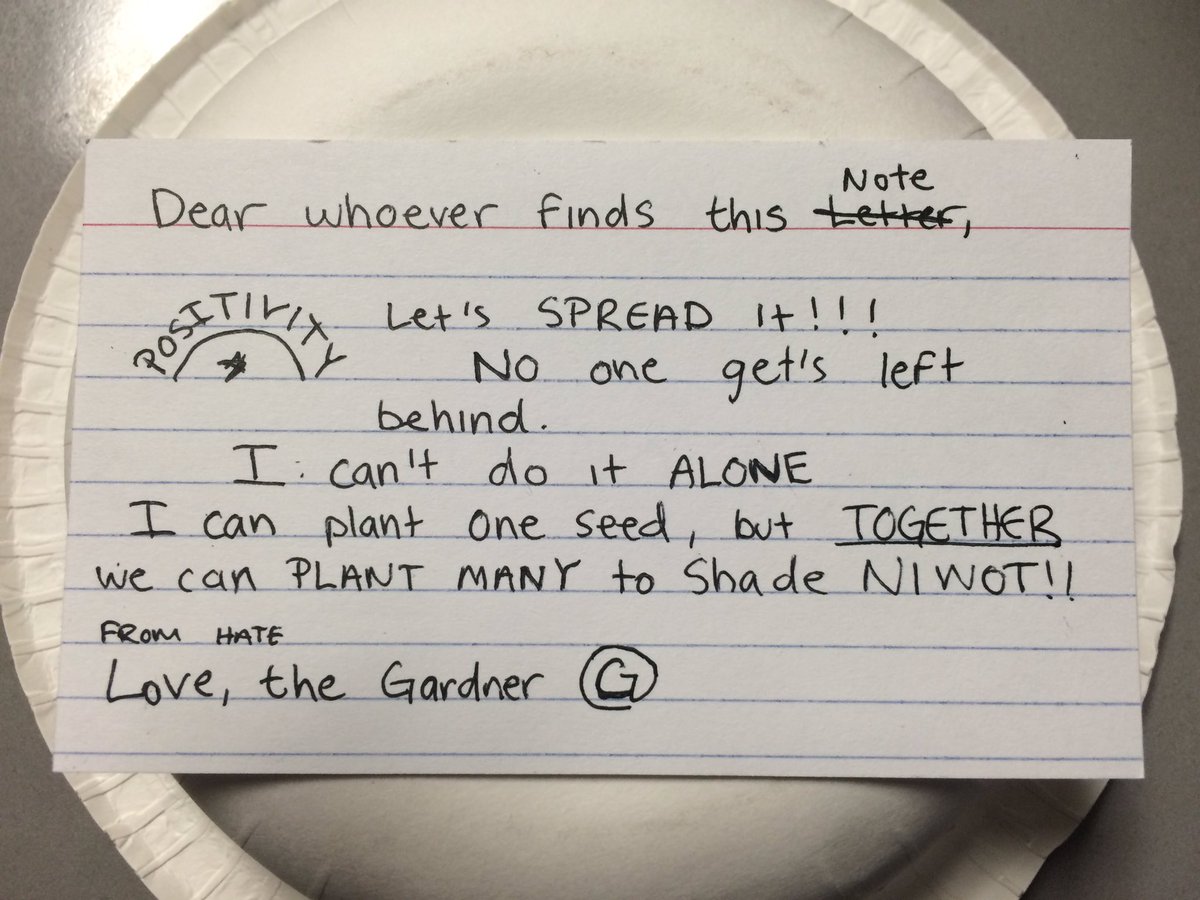 Make the positivity cover the hate! #thegardner ♻️
