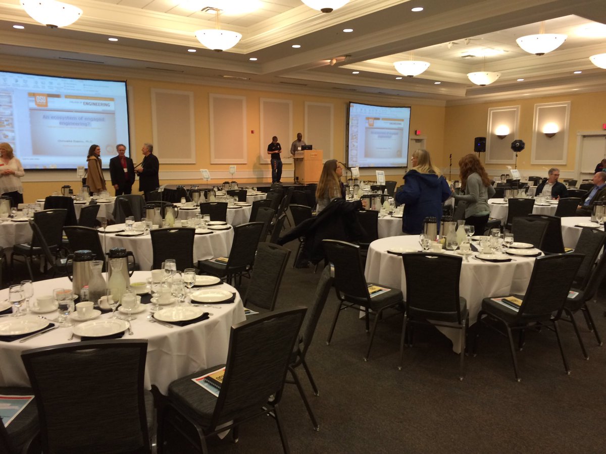 scottermichigan's tweet photo. Setting up for today's Outreach and Engagement Colloquium #OSUengage https://t.co/L0gbVddPPc
