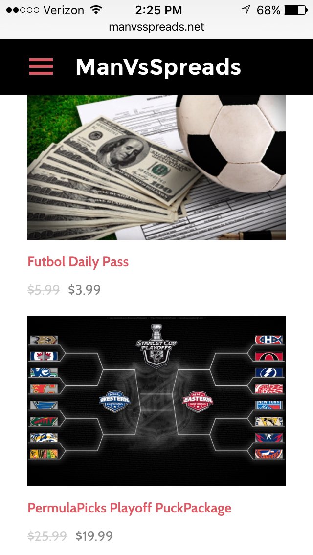 ManVsSpreads's tweet photo. #Futbol DailyPass & @PermulaPicks #NHLPlayoff #PuckPass now on sale!!!
https://t.co/rkbYtcF0M0
#Vegas #Betting๐โฝ๏ธ https://t.co/19g1iGyjG7