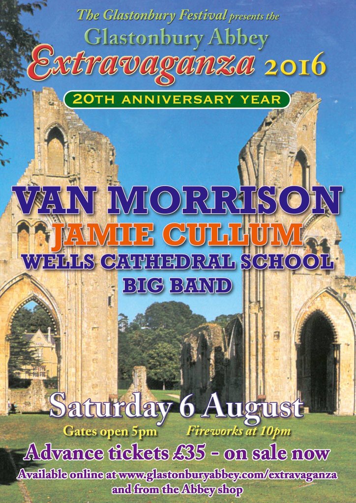 Tickets are selling fast. Have you got yours? glastonburyabbey.com/extravaganza