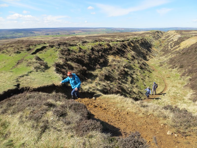 ScarbRamblers's tweet photo. Scarborough Ramblers explore the excavated cleft of the Whinstone Ridge. @ramblersGB @northyorkmoors https://t.co/sbVG4Auh8b