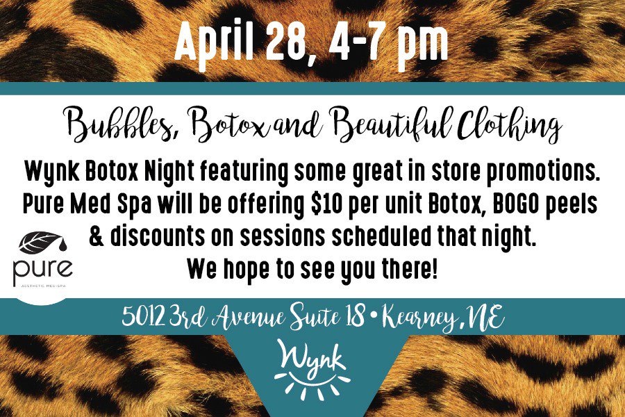 puremedispagi's tweet photo. We can't wait for this event! I hope you can join us :) #botox #wynkboutique #bubbly #chemicalpeel #girlsnight https://t.co/1H3TsApjot