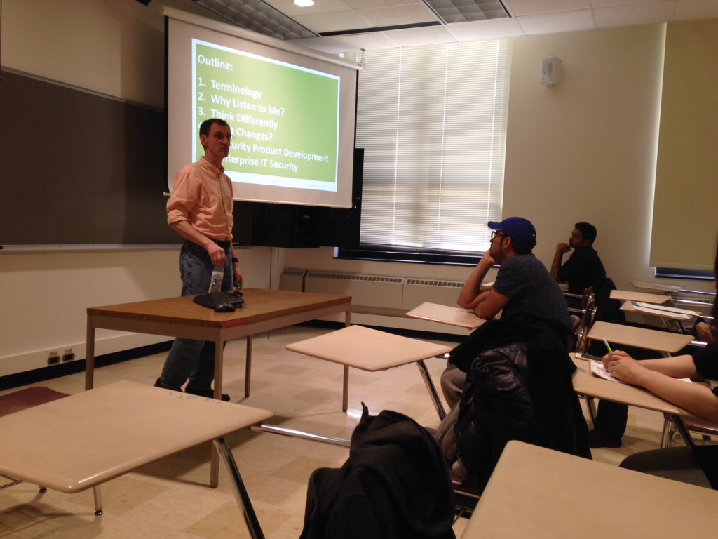 keithinstone's tweet image. Guest speaker in my #bghci class: @darrenkall on #securityUX