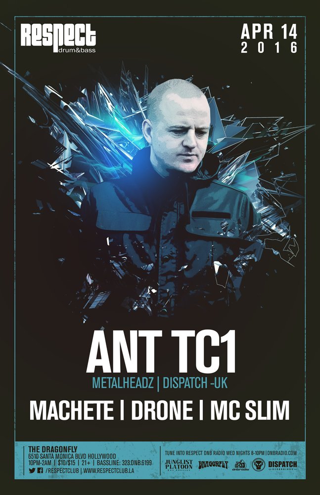 RESPECT Drum & Bass (@respectclub) on Twitter photo #TONIGHT : @AntTC1 + <a href="/djMachete/">Rob Machete</a> <a href="/droneskie/">Systems Demolition</a> <a href="/SlimSelecta/">Slim Selecta</a> Tickets: ticketfly.com/event/1146109 #TONIGHT : @AntTC1 + <a href="/djMachete/">Rob Machete</a> <a href="/droneskie/">Systems Demolition</a> <a href="/SlimSelecta/">Slim Selecta</a> Tickets: ticketfly.com/event/1146109
