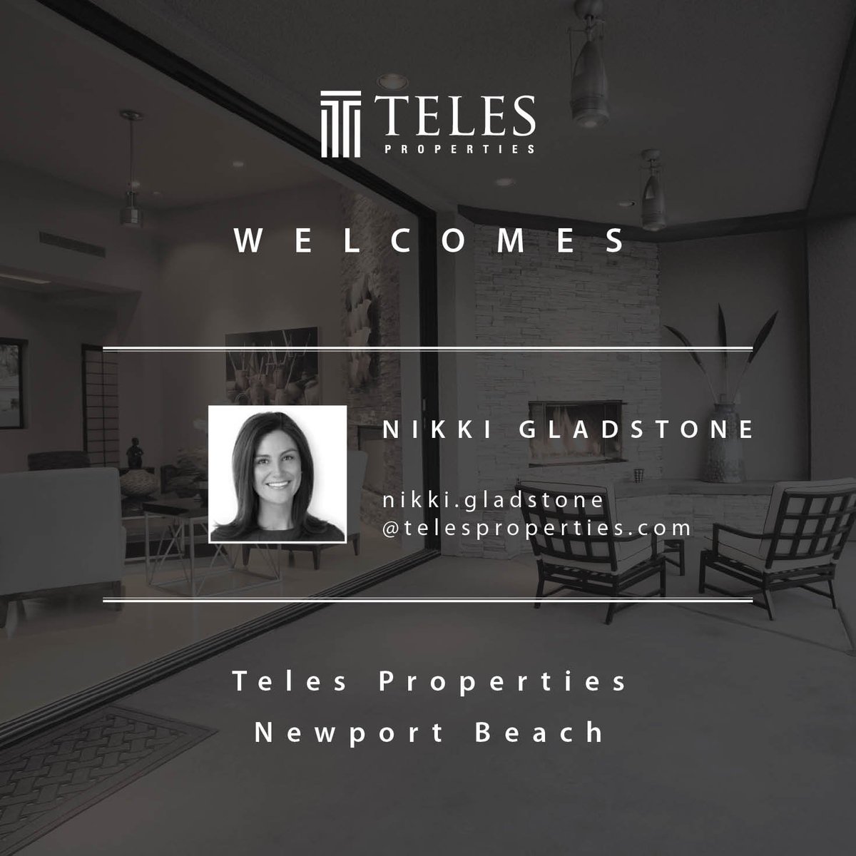 EllimanCA's tweet image. Please help us welcome Nikki Gladstone to the #telesteam ow.ly/10Au9h #telesproperties #realestate