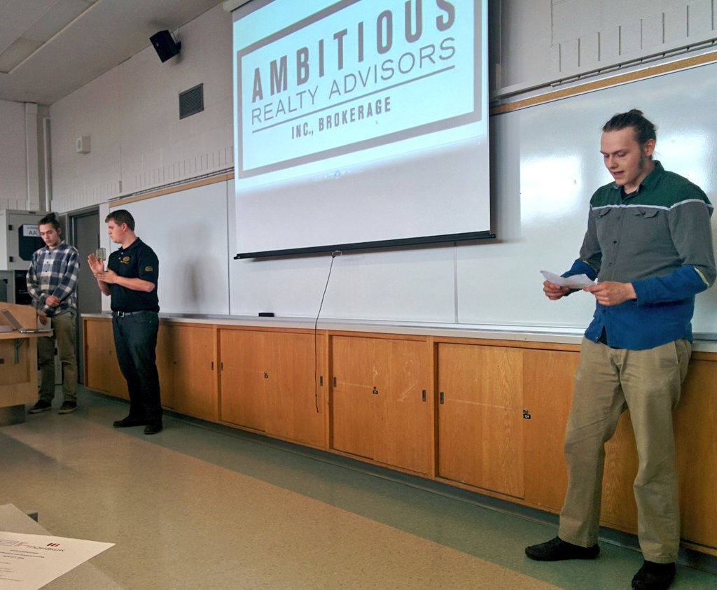 TheGeneratorCa's tweet photo. Ryan, Brandon &amp; Matthew created a video for @AmbitiousRealty as part of their pitch @mohawkSBE #HamOnt https://t.co/Gg5HUAWhuq