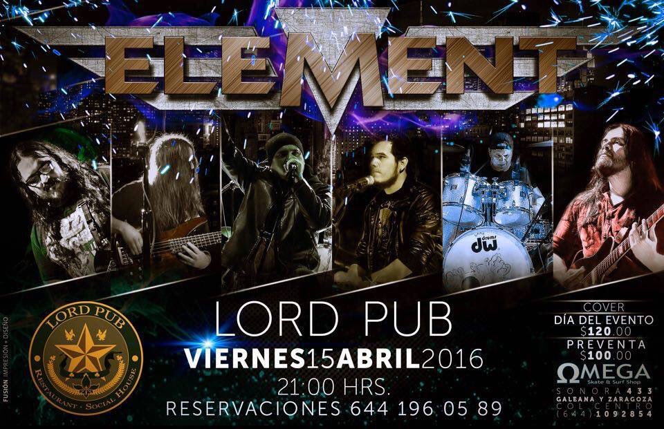 element_rock's tweet photo. Amigos estamos de vuelta en Obregón! Viernes 15 de abril en el Lord Pub 💪🏼 https://t.co/TSkA8Fru0H