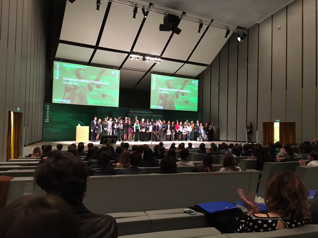 GDG_Bocconi's tweet photo. Commencement Ceremony!!
Un grosso augurio ai nostri neolaureati #GDG2016 #schooloflaw #lawpride https://t.co/an9IfrUv1Q
