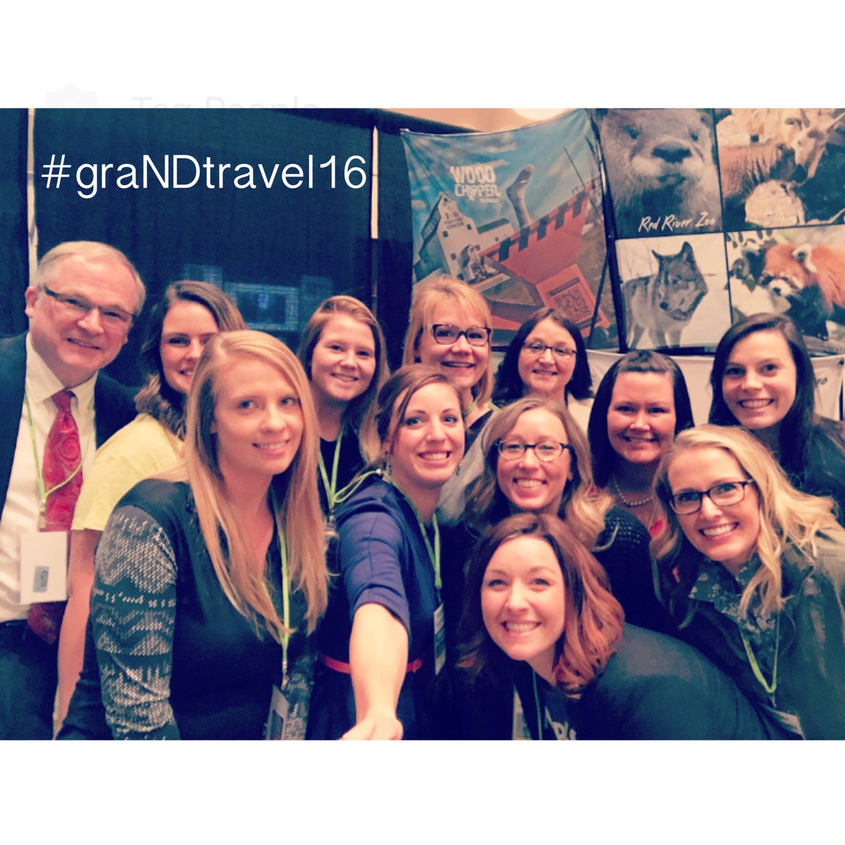 malackerman's tweet photo. A crowded Fargo-Moorhead CVB exhibitor booth @ #NDTIC #graNDtravel16 #selfiestick 📸 #ilovefargo #northofnormal https://t.co/TASpHYJY9l
