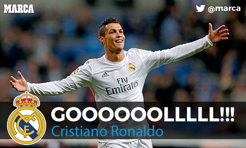 marca's tweet photo. EN DIRECTO | ¡Vuelve a marcar Cristiano! ¡El segundo del Madrid en 17 minutos! https://t.co/BtzEb6fPtk #UCL https://t.co/SlIRgSZAev