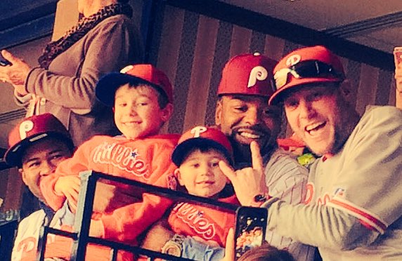 41Sections's tweet photo. When #41sections @JordanPeele and @methodman collide at the @Phillies home opener!@41Sections @WuTangClan #wutanclan https://t.co/2Z2QBwv1yO