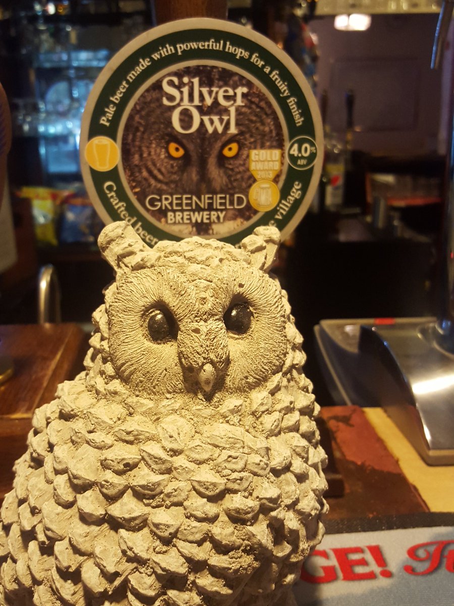TheRailwayGF's tweet photo. Come for a pint with Rod the Silver Owl here at the Railway! @GreenfieldBeer https://t.co/TJY9JaXEgX