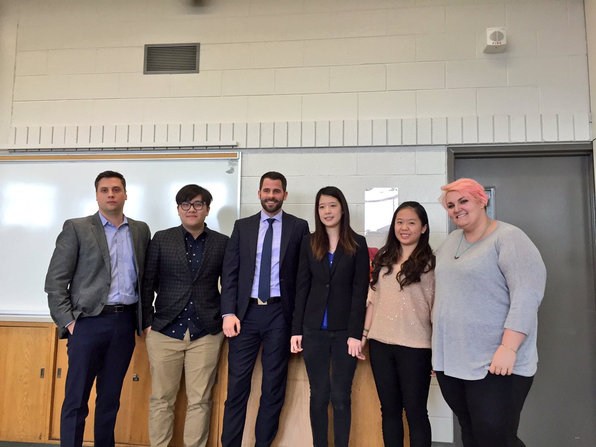 AmbitiousRealty's tweet photo. Chang Nie, Ren, and Su Wen win the Pitch Competition with "Talk multi to me" @mohawkSBE #HamOnt https://t.co/DbD8EYA23C