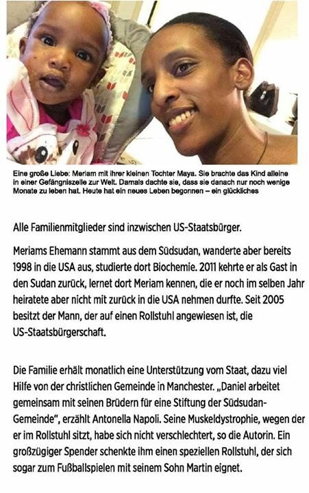 AntonellaNapoli's tweet photo. Thanks @BILD for this great article about my book on the campaign to #savemeriam & her new life in US. #humanrights https://t.co/jhfjlTn2XP